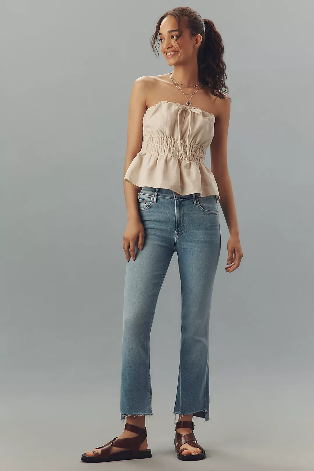 MOTHER The Insider Crop Step Fray Jeans