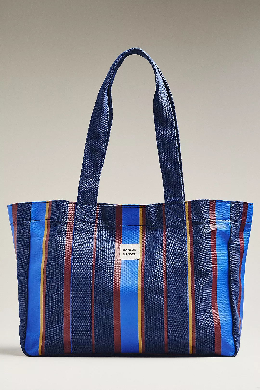 Damson Madder Organic Cotton Striped Tote Bag