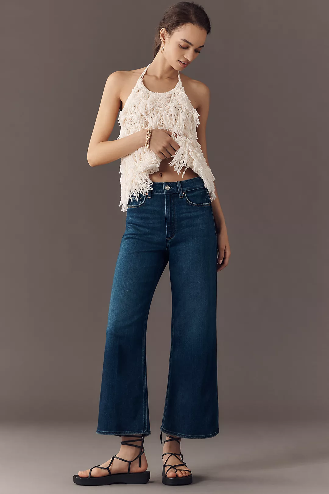 PAIGE Anessa High-Rise Crop Wide-Leg Jeans