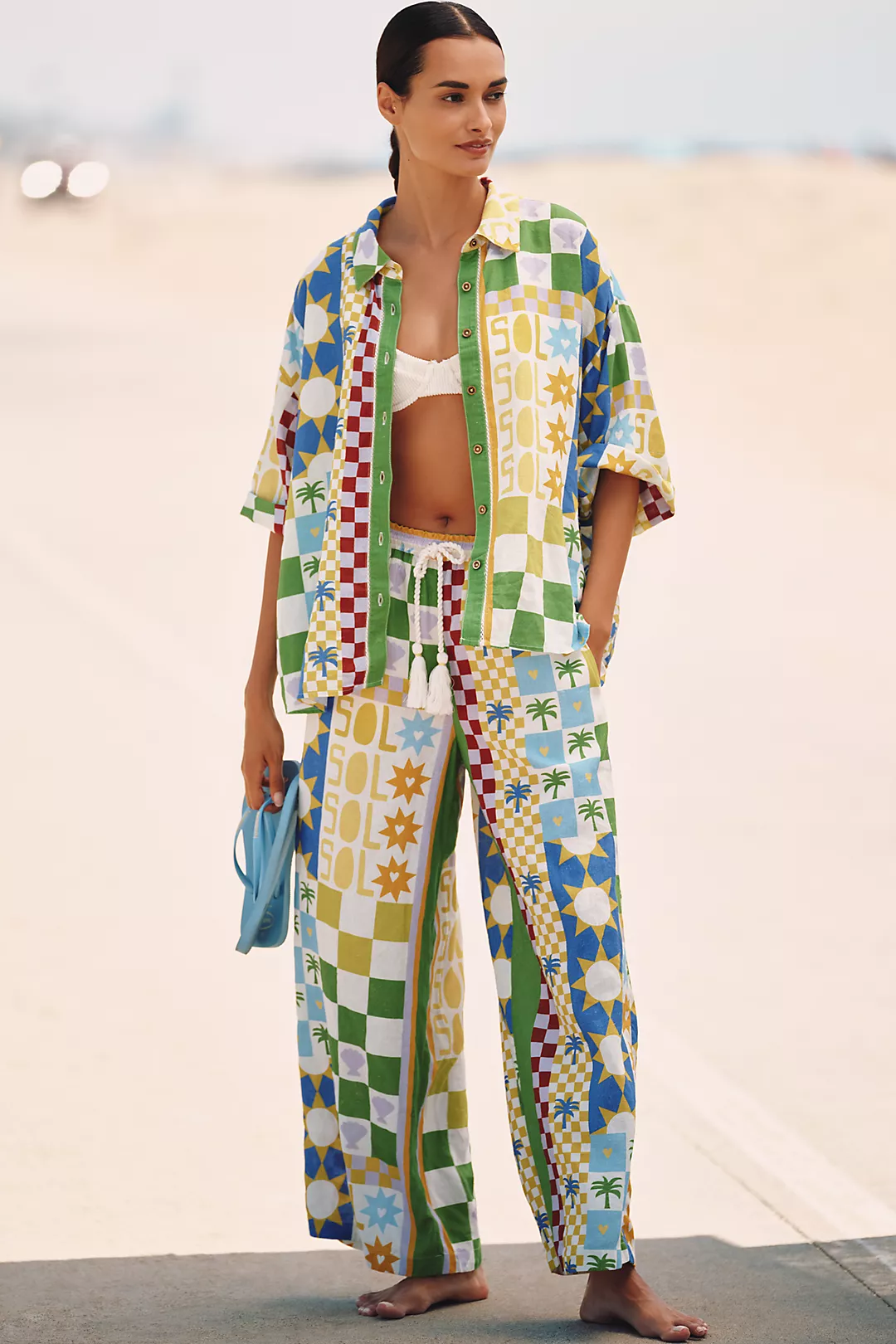 Celandine Linen Blend Wide-Leg Pants