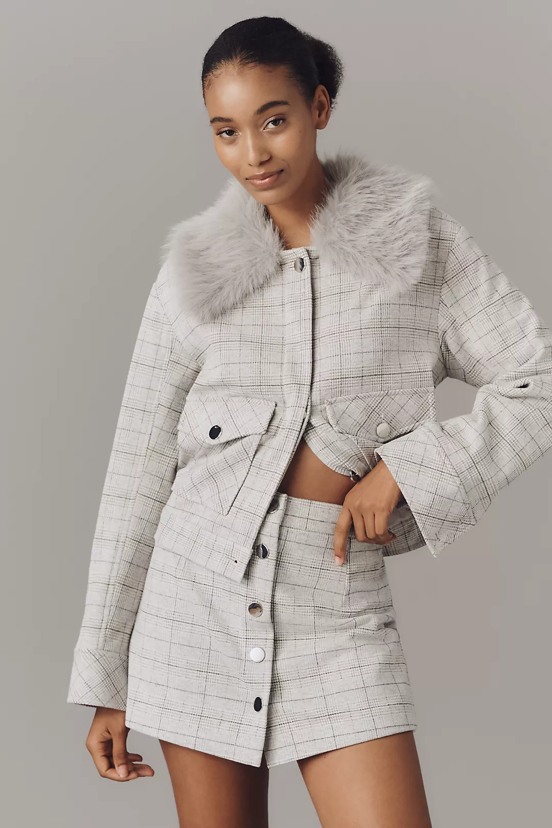 Maeve Cozy Plaid Skort