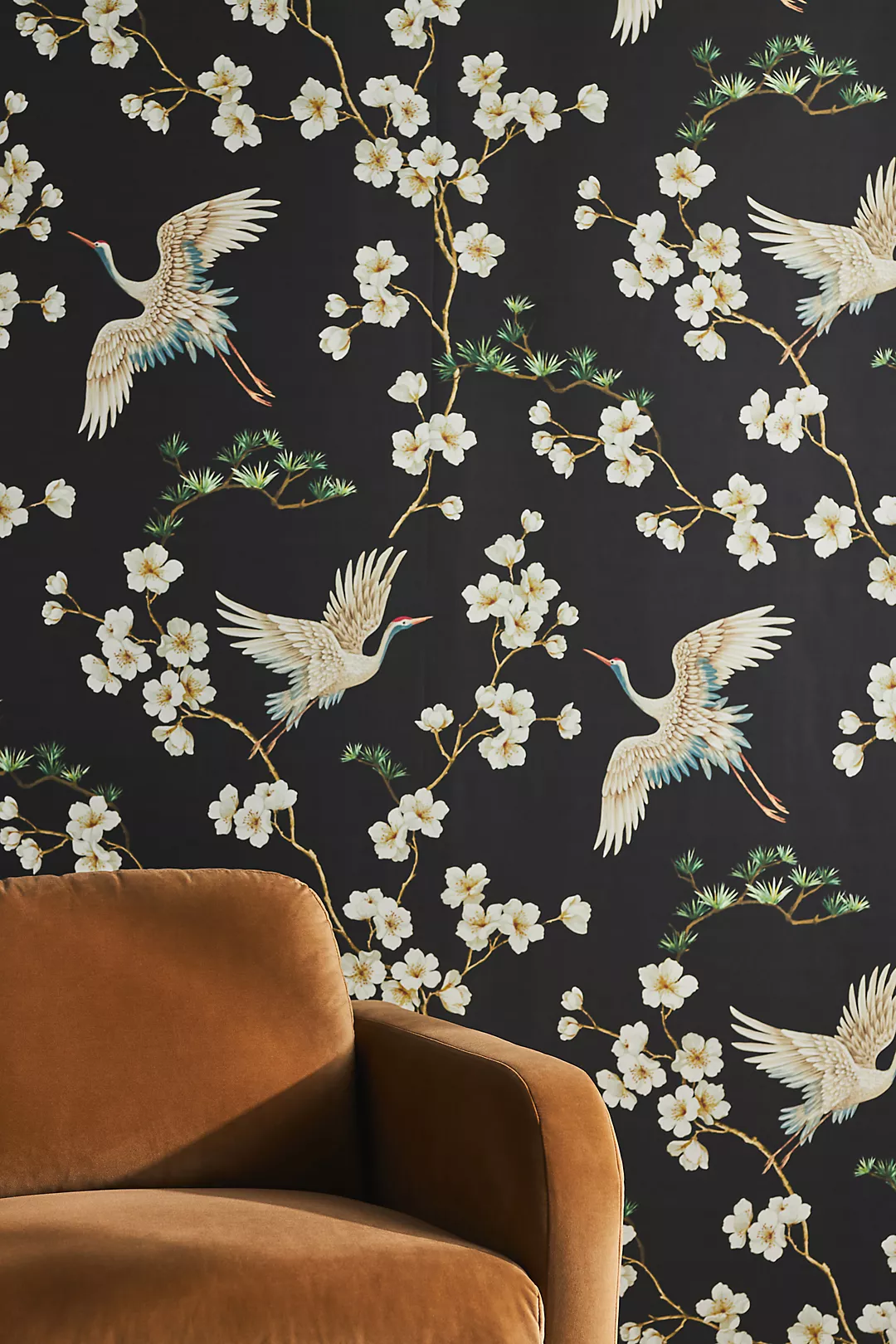 Blossom Bird Floral Trail Wallpaper