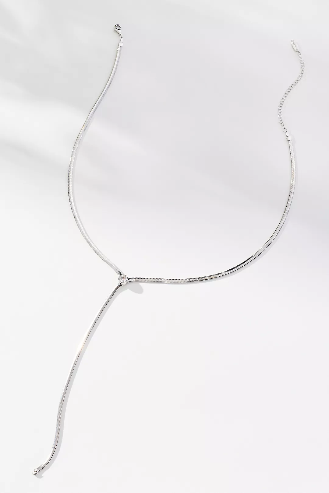 Delicate Herringbone Y Necklace