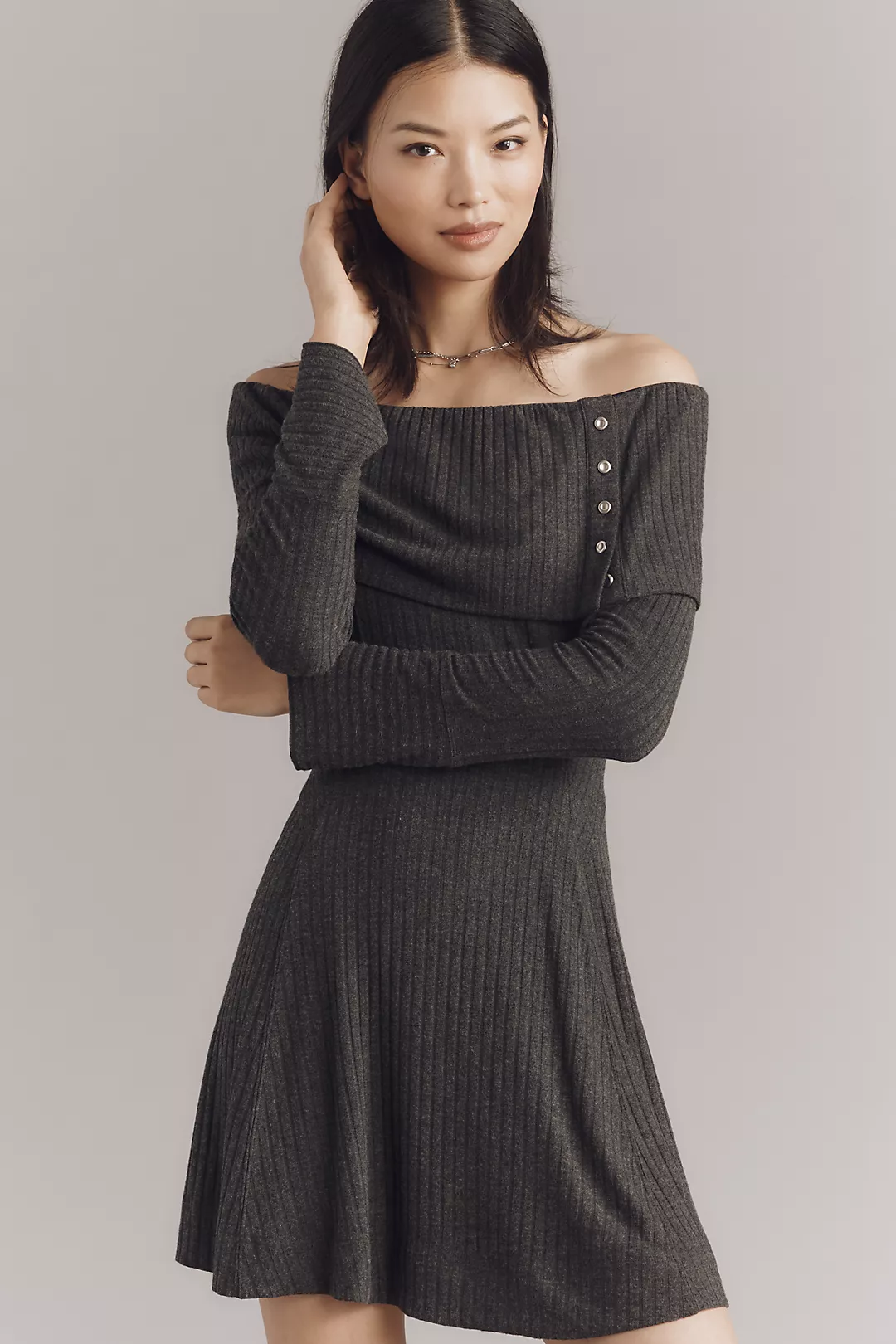 By Anthropologie Off-Shoulder Sweater Dress