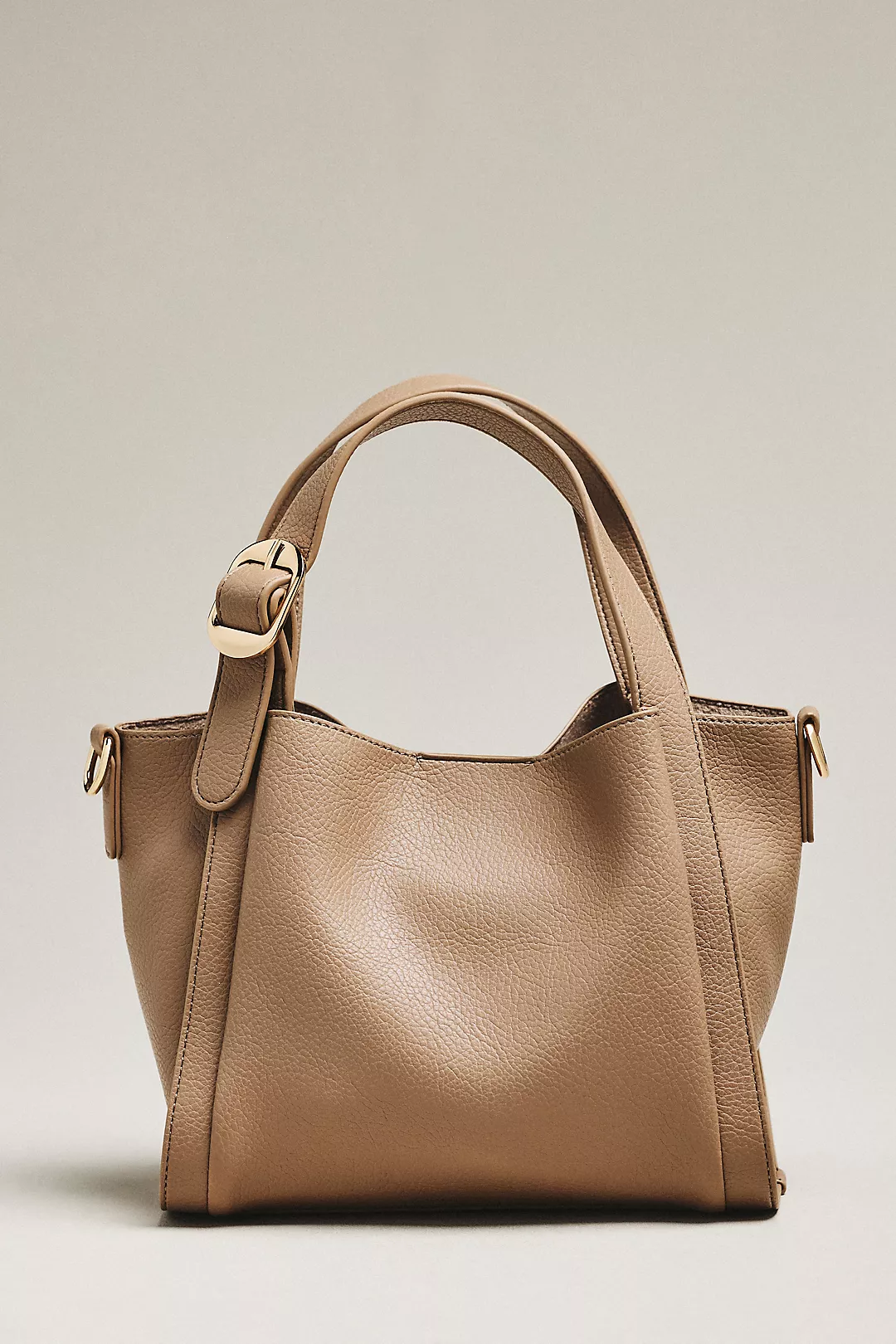 By Anthropologie Faux-Leather Mini Satchel Bucket Bag