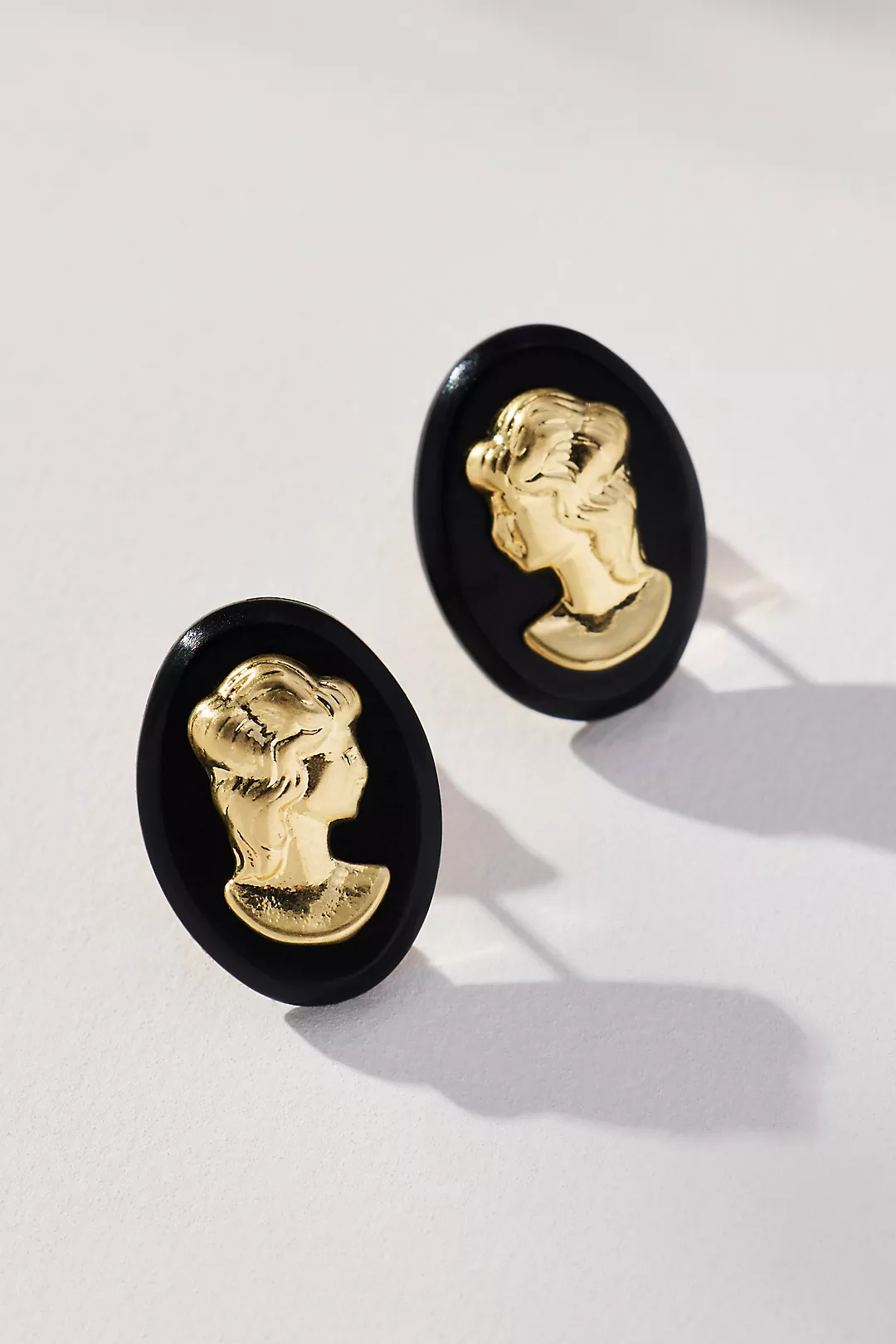 Clare V. Cameo Stud Earrings