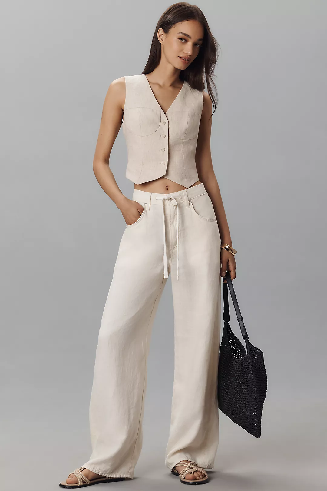 Citizens of Humanity Brynn Linen Drawstring Trouser Pants