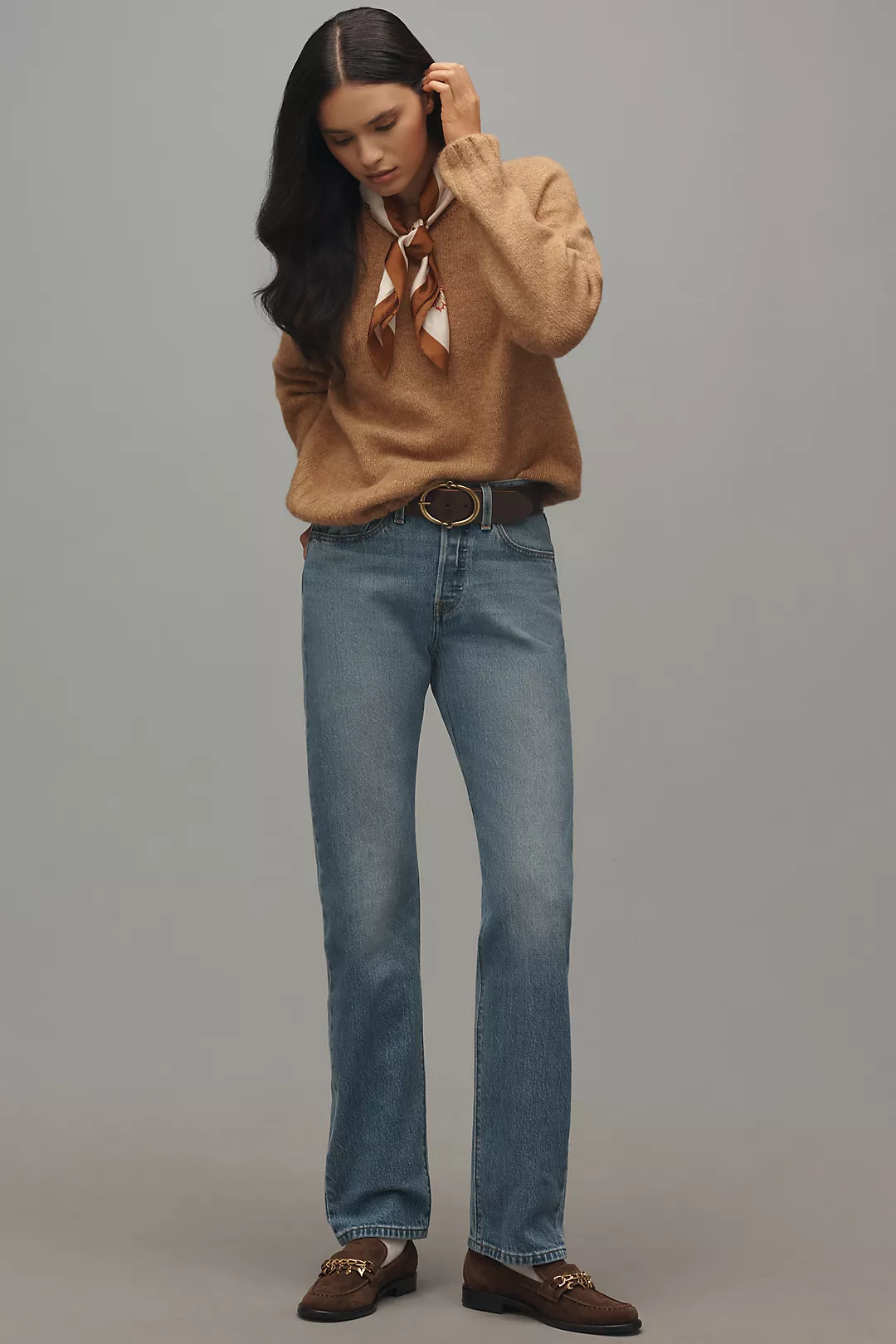 Levi's 501 Curve High-Rise Straight-Leg Jeans