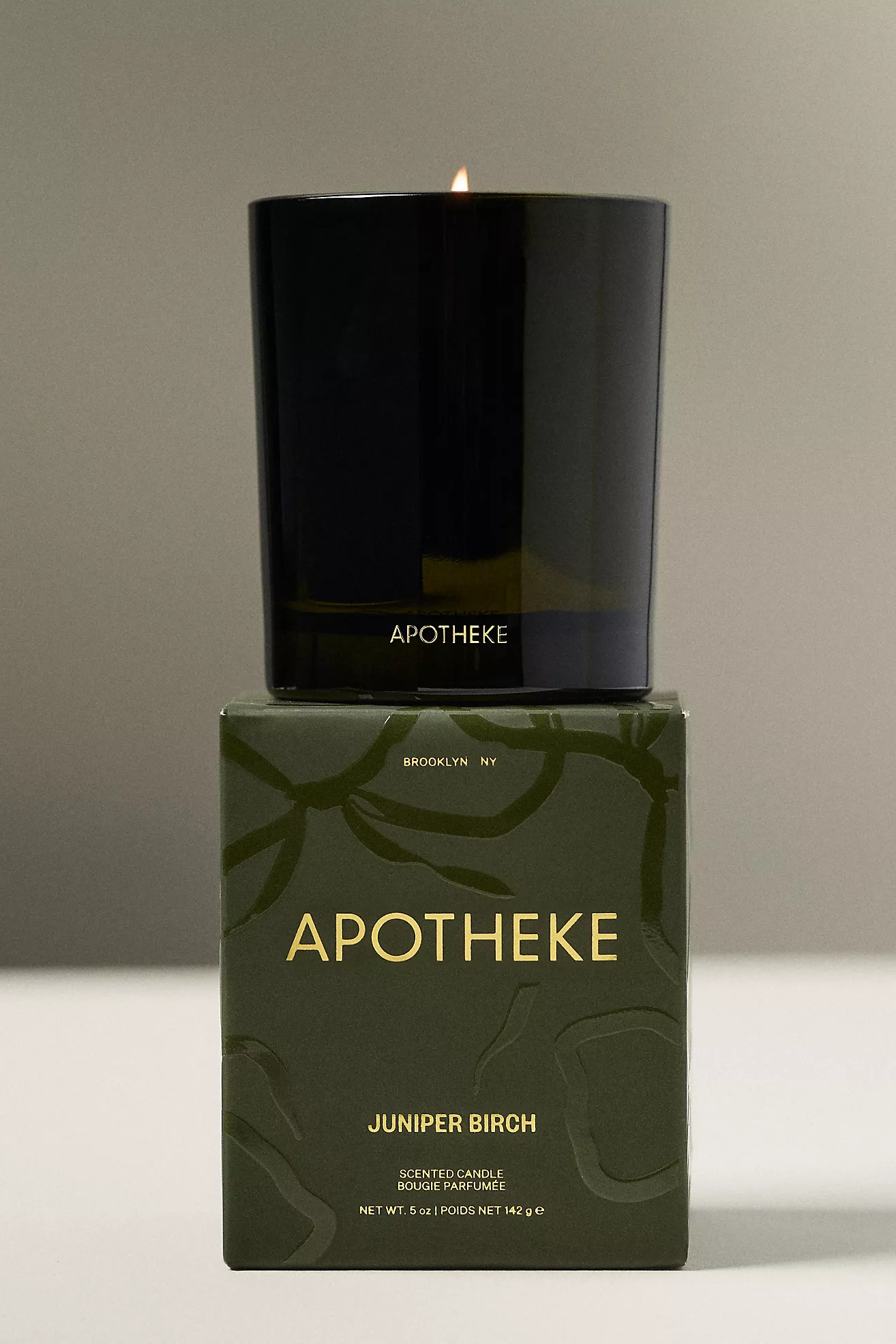 Apotheke Petite Juniper Birch Boxed Glass Candle