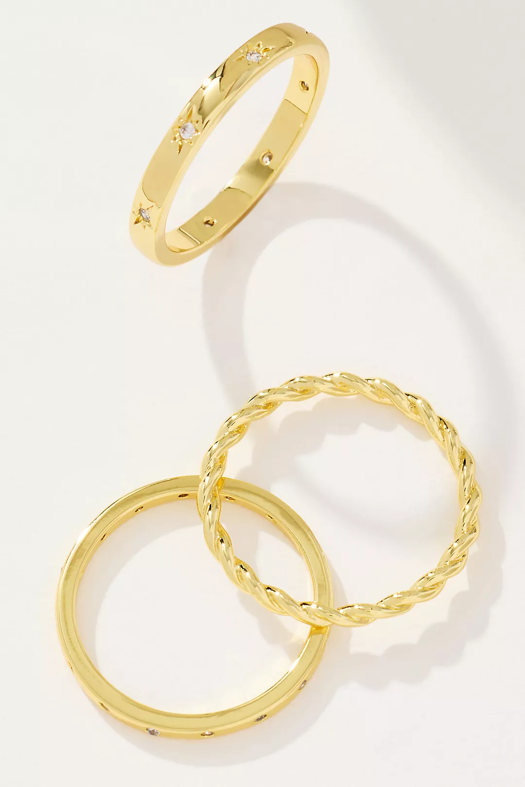 Uncommon James Triad Rings, Set of 3