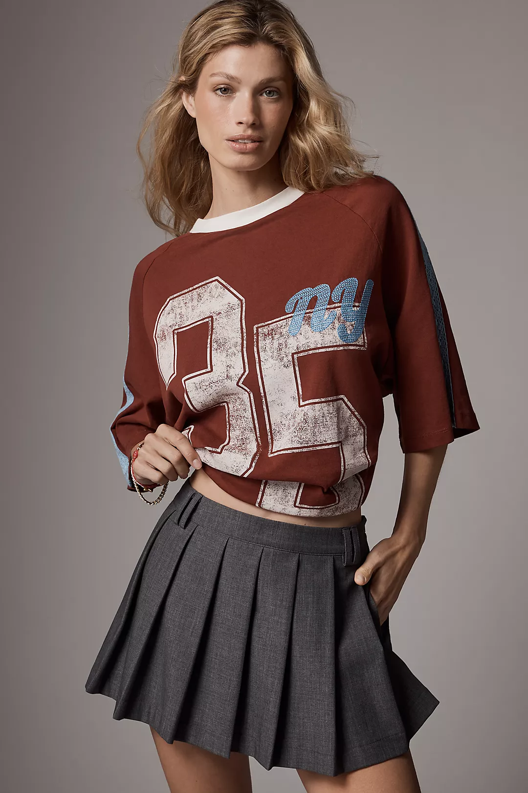 By Anthropologie Oversized Sporty Tee
