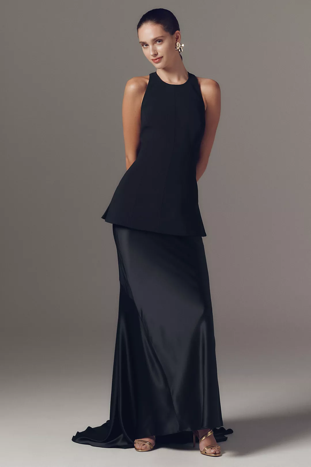 Acler Hourston High-Waisted Satin Maxi Skirt