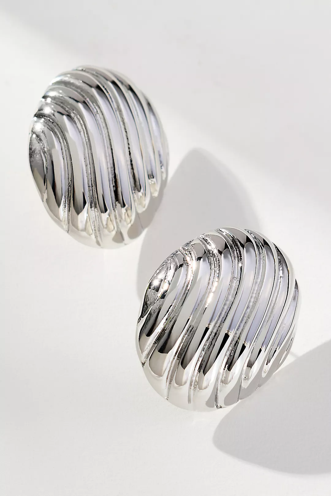 Grooved Circular Post Earrings