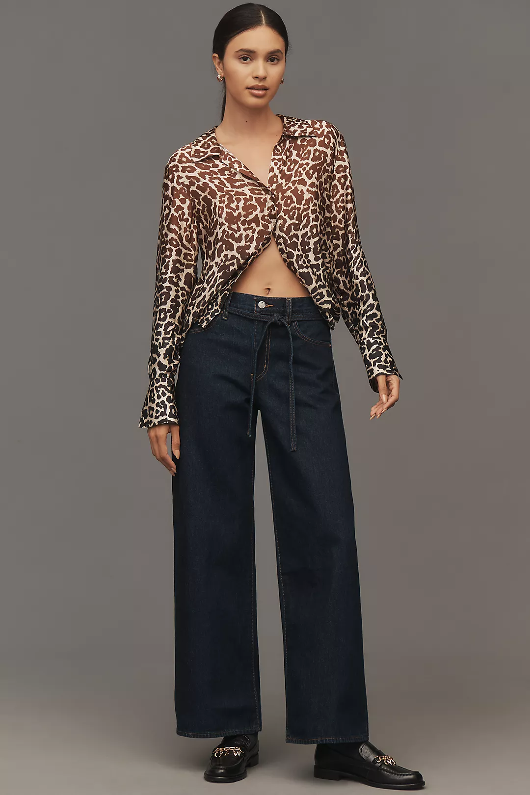 Levi's XL Straight High-Rise Wide-Leg Tie-Waist Jeans