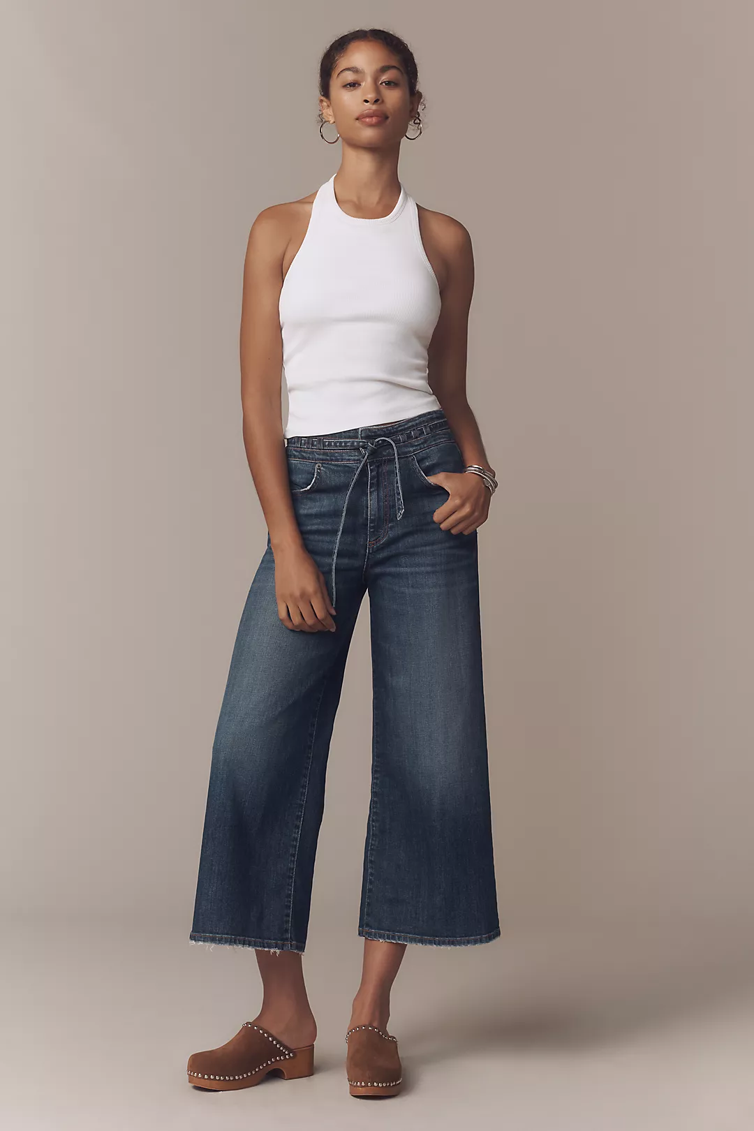 ASKK NY Rio High-Rise Crop Wide-Leg Jeans