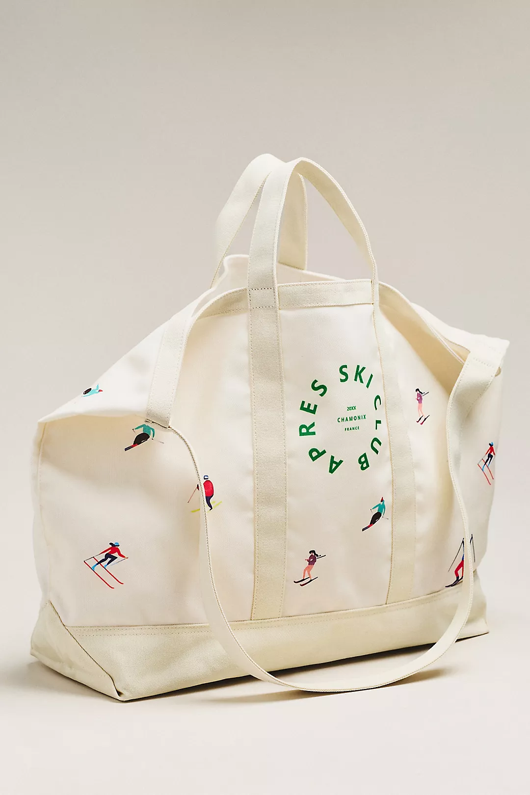 Oversized Slouchy Printed Canvas Tote