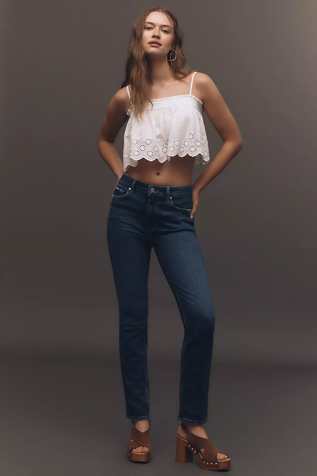 PAIGE Cindy High-Rise Straight-Leg Jeans