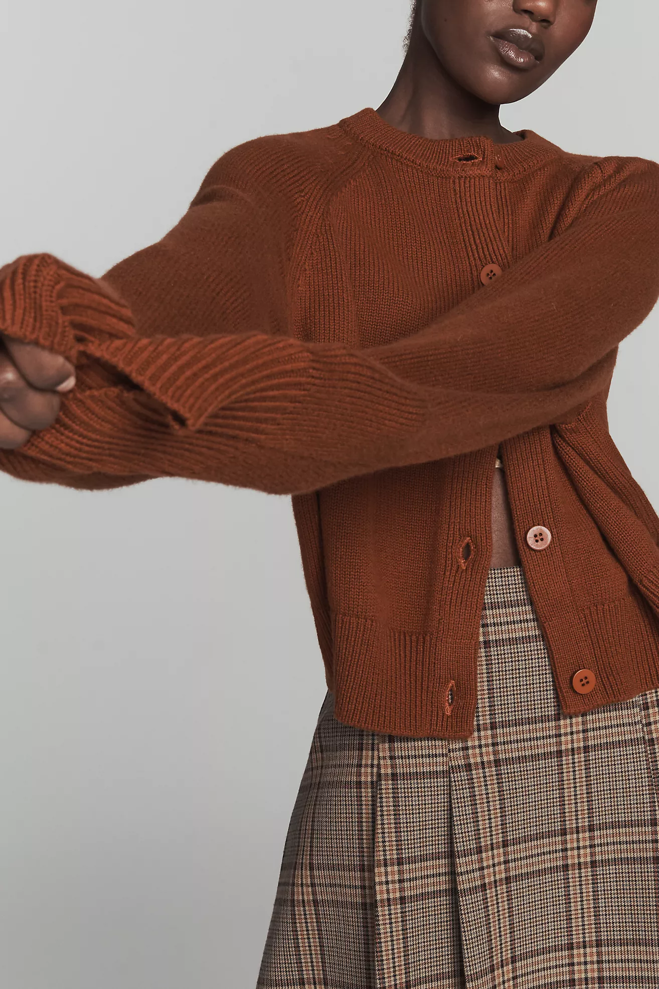 ALIGNE Tania Diamante Wool-Blend Cardigan Sweater