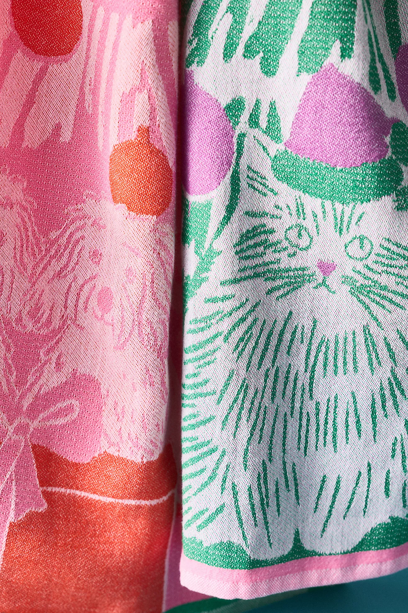 Pop Art Pets Jacquard Dish Towels, Set of 2