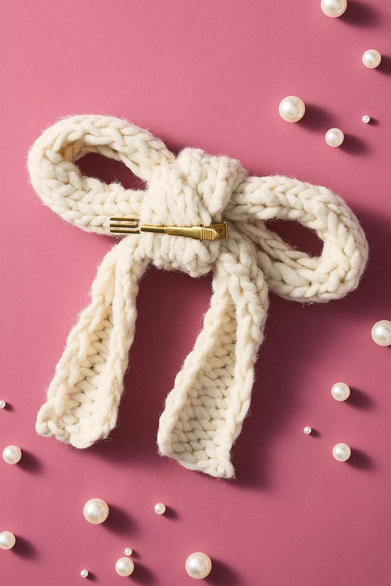 Knit Bow Ornament