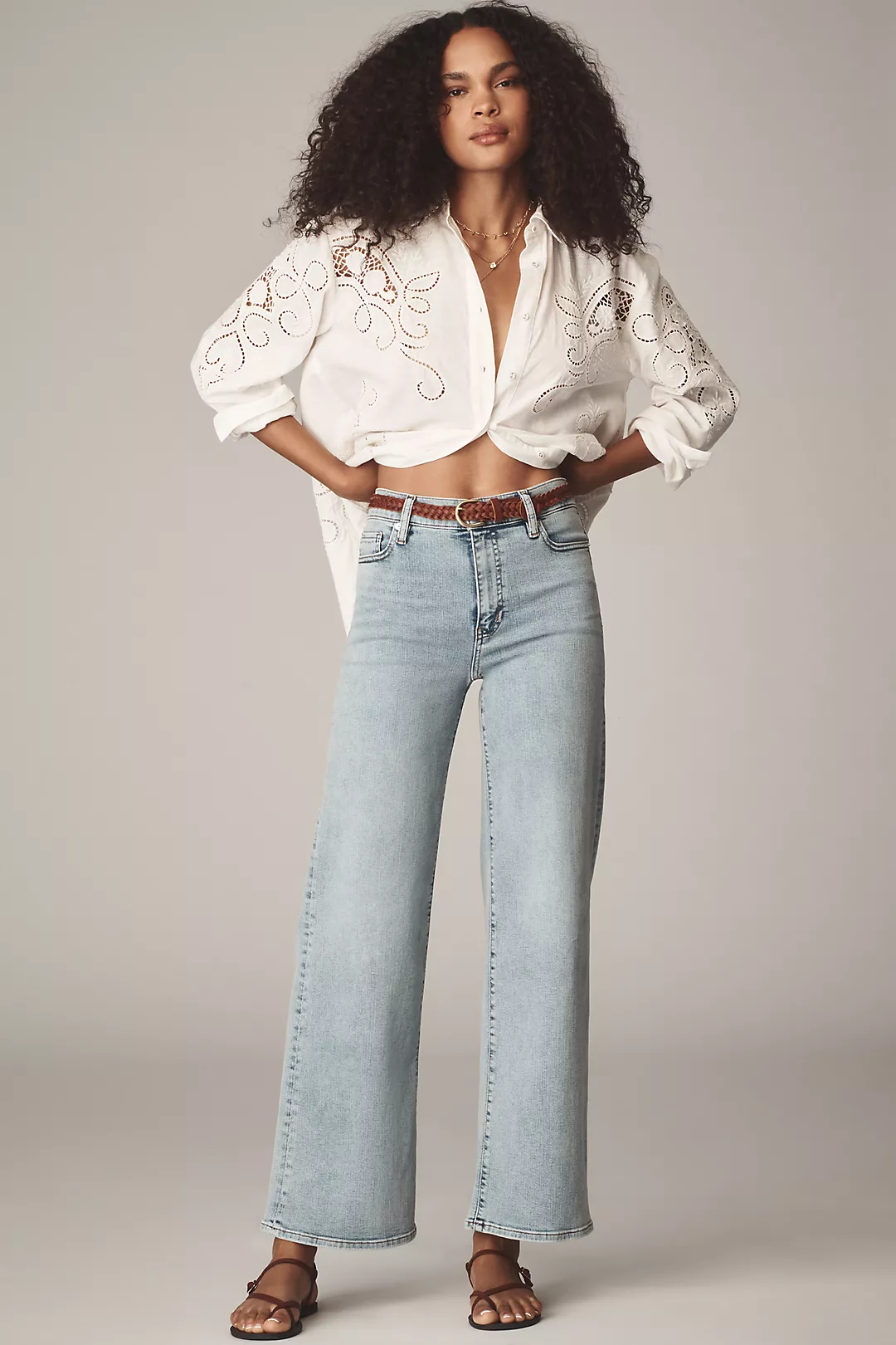 FRAME Le Slim Palazzo High-Rise Wide-Leg Jeans