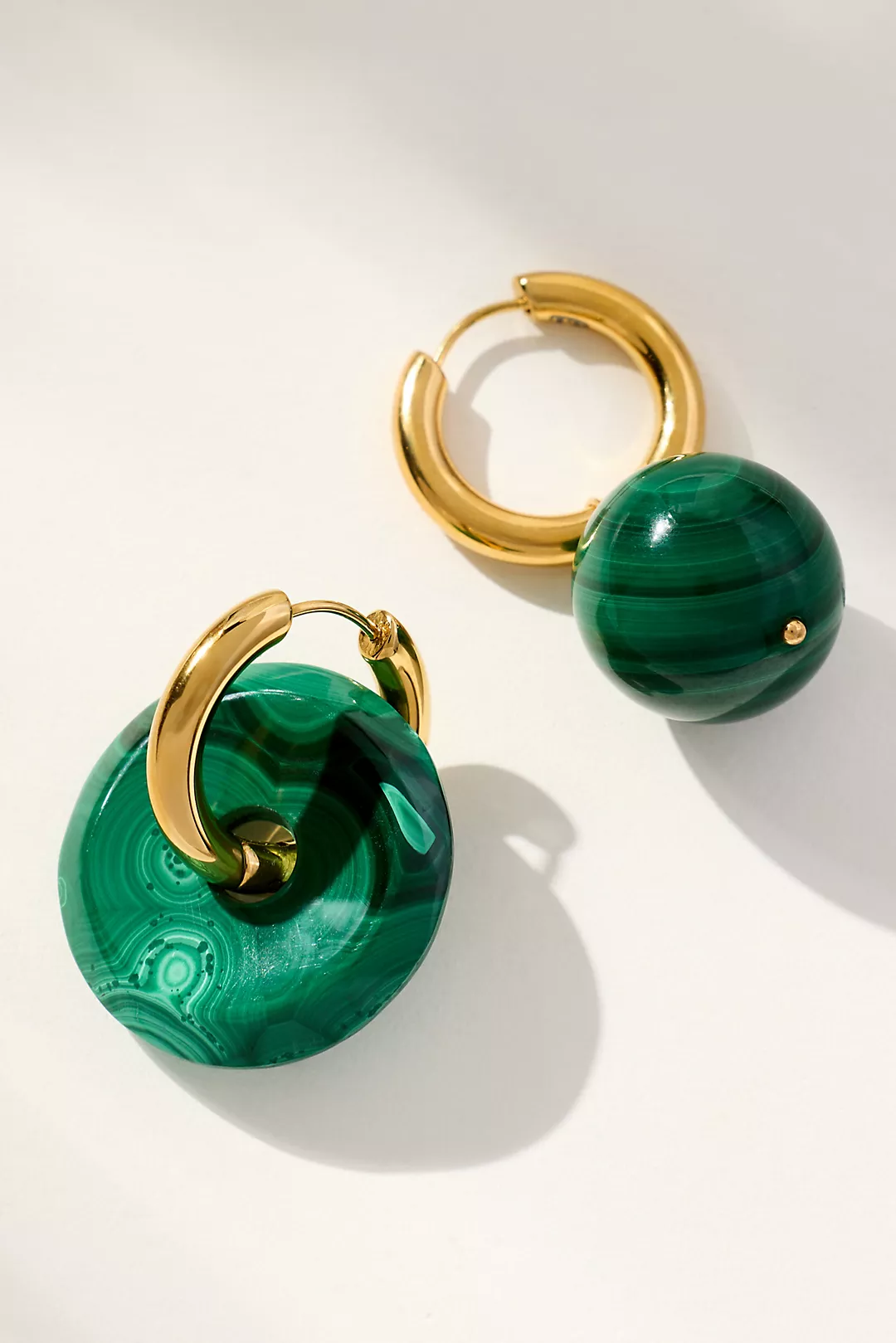 Timeless Pearly Malachite Earrings