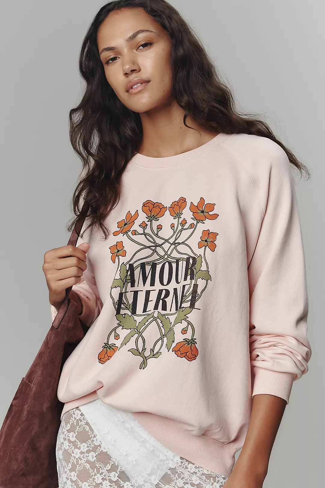 By Anthropologie Long-Sleeve Graphic Sweatshirt