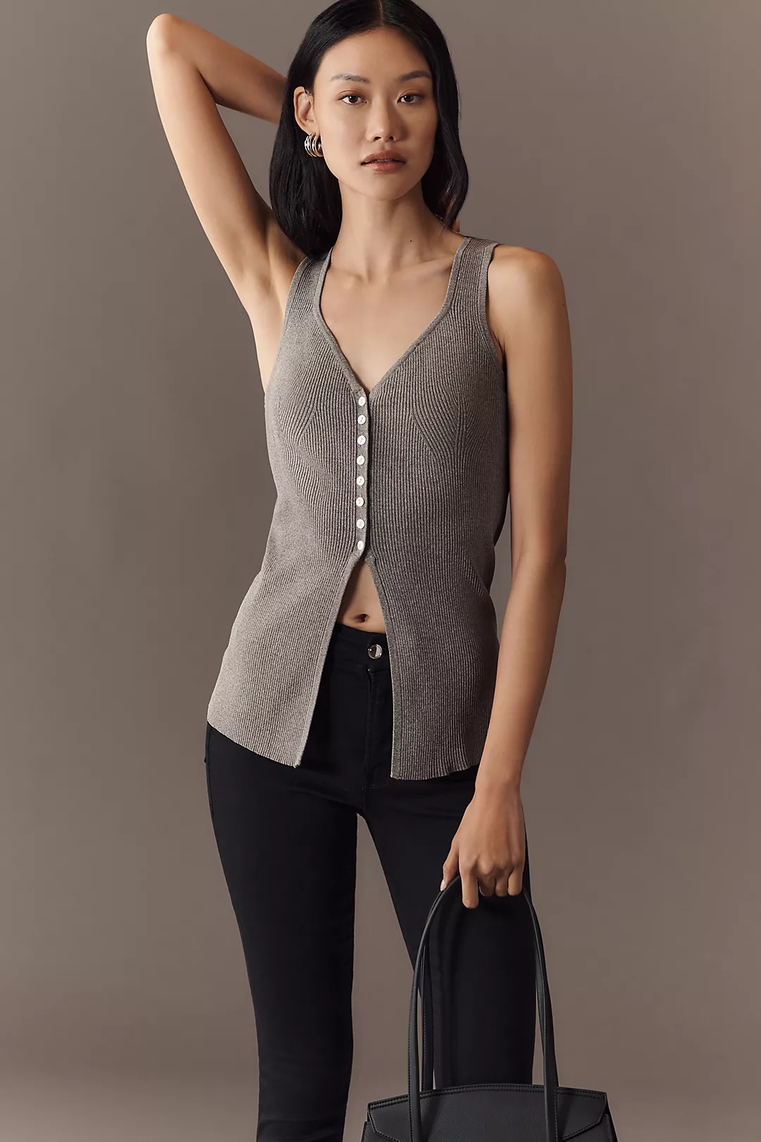 Endless Rose V-Neck Long Cardigan Sweater Tank