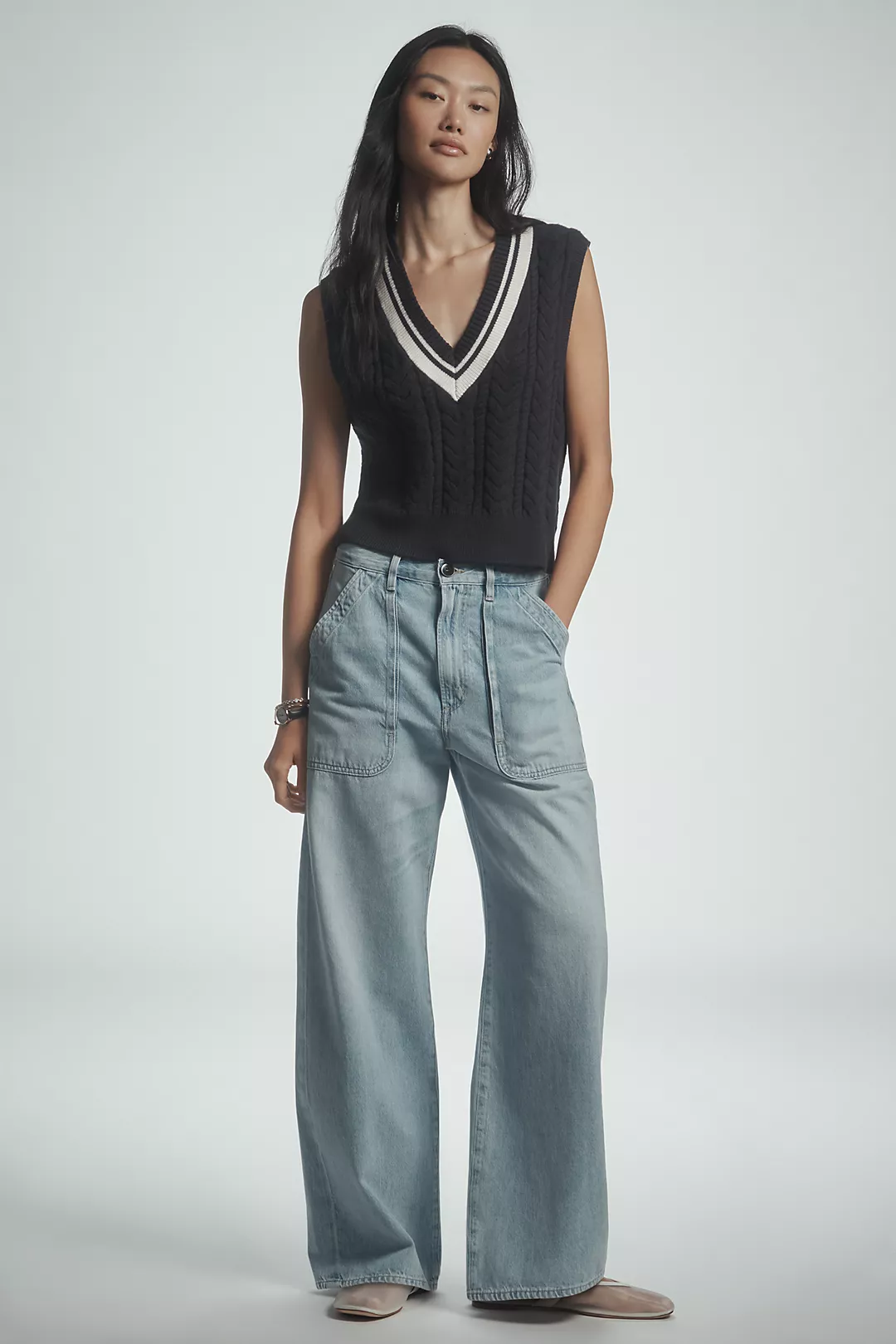 Citizens of Humanity Ayla Cargo High-Rise Tapered Jeans