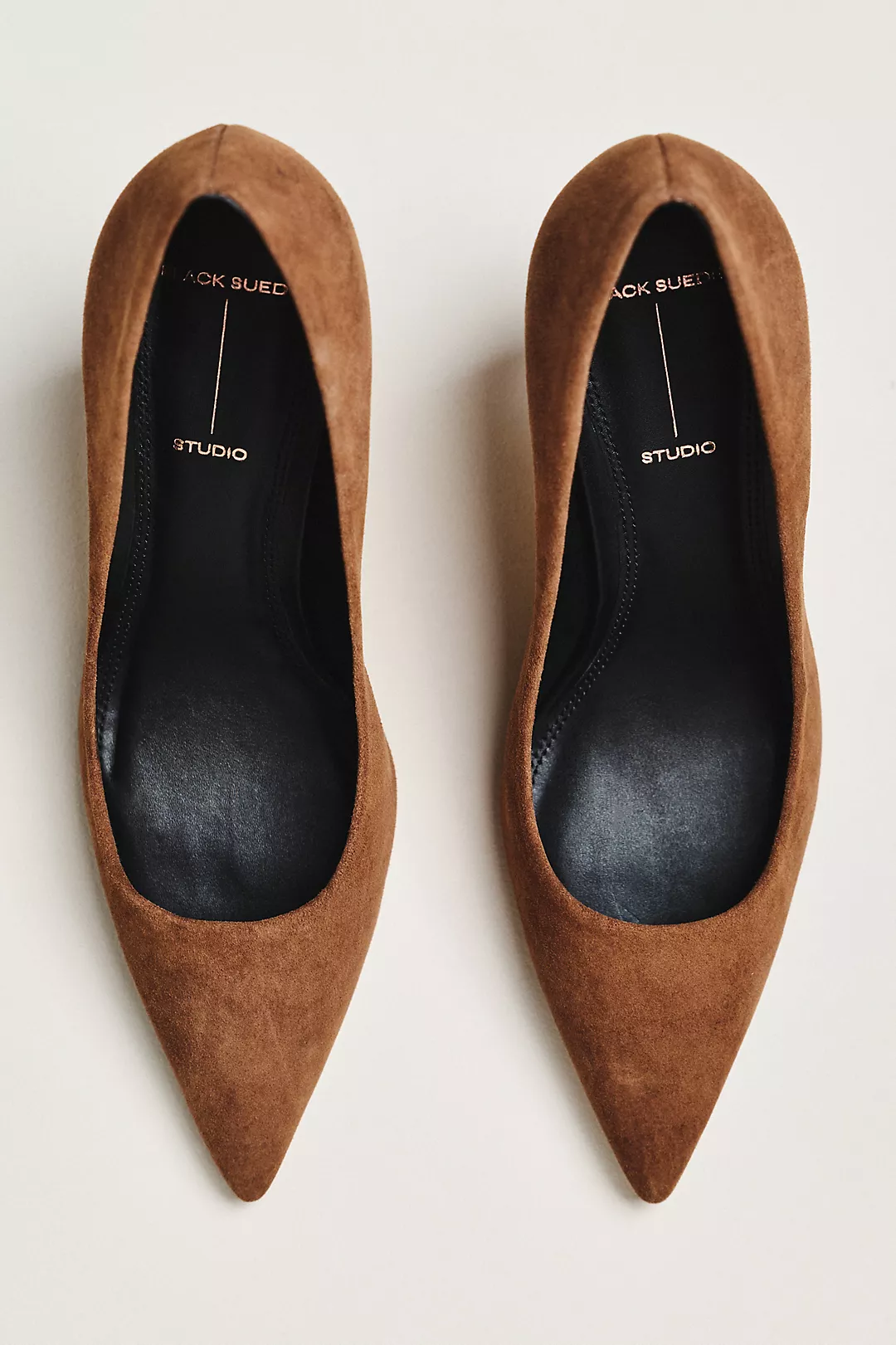 Black Suede Studio Amaya Pumps