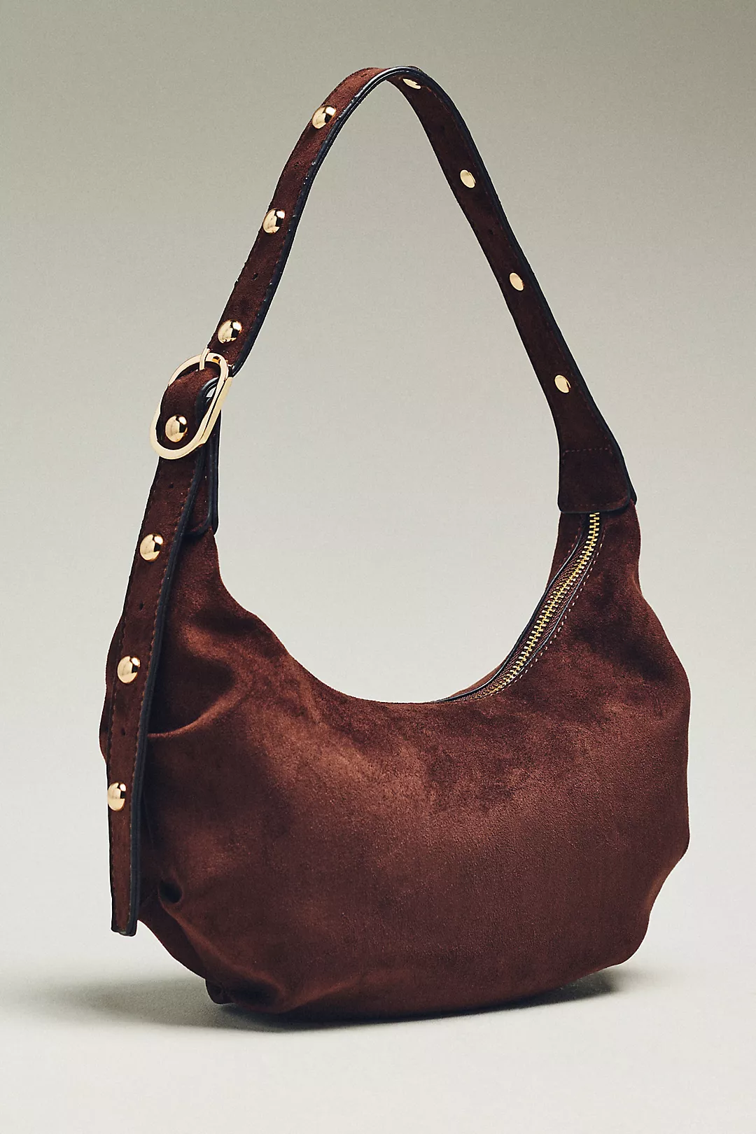 Mali + Lili Vegan-Suede Crescent Bag