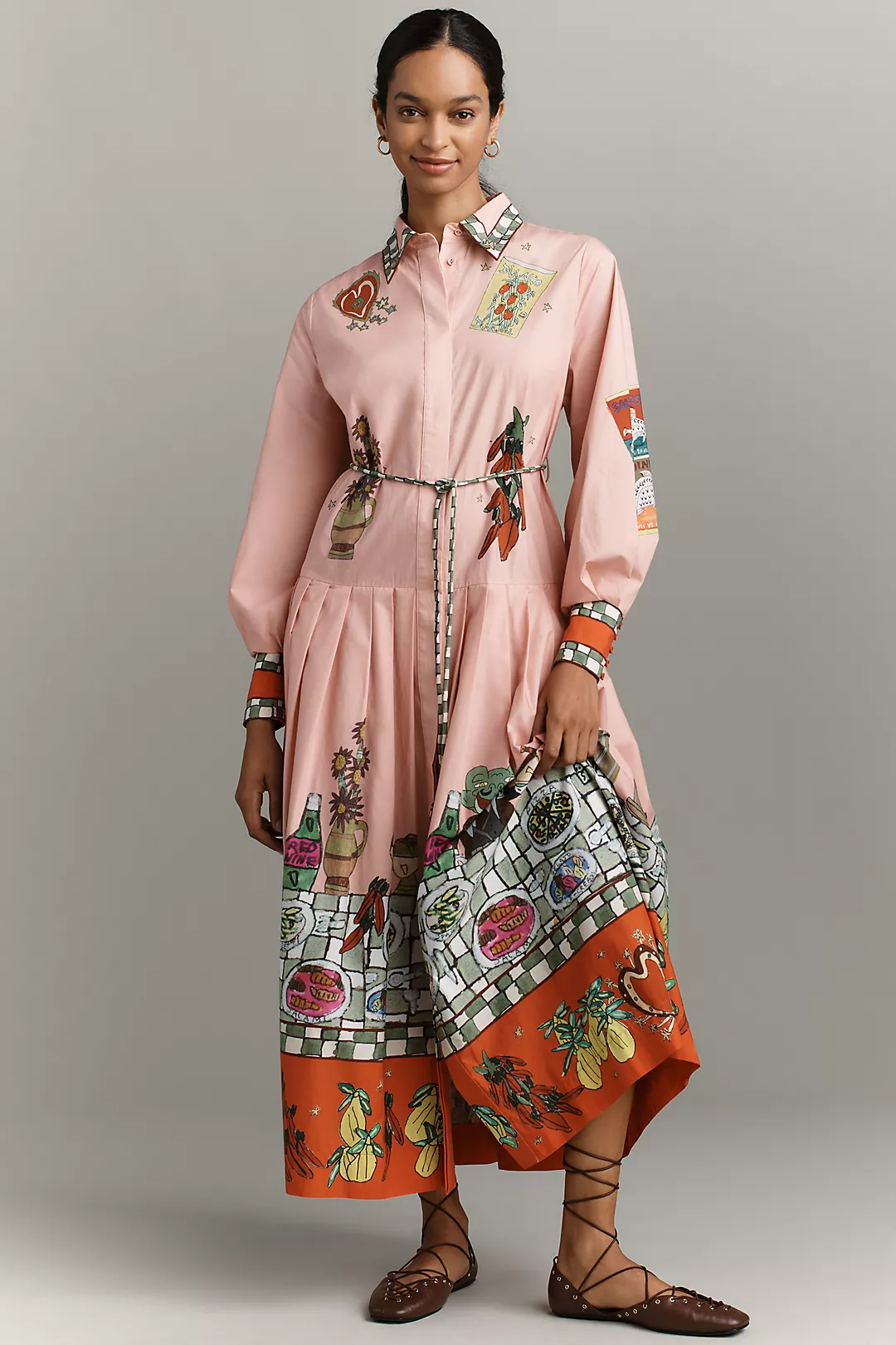 ALÉMAIS Contessa Cotton Midi Shirt Dress