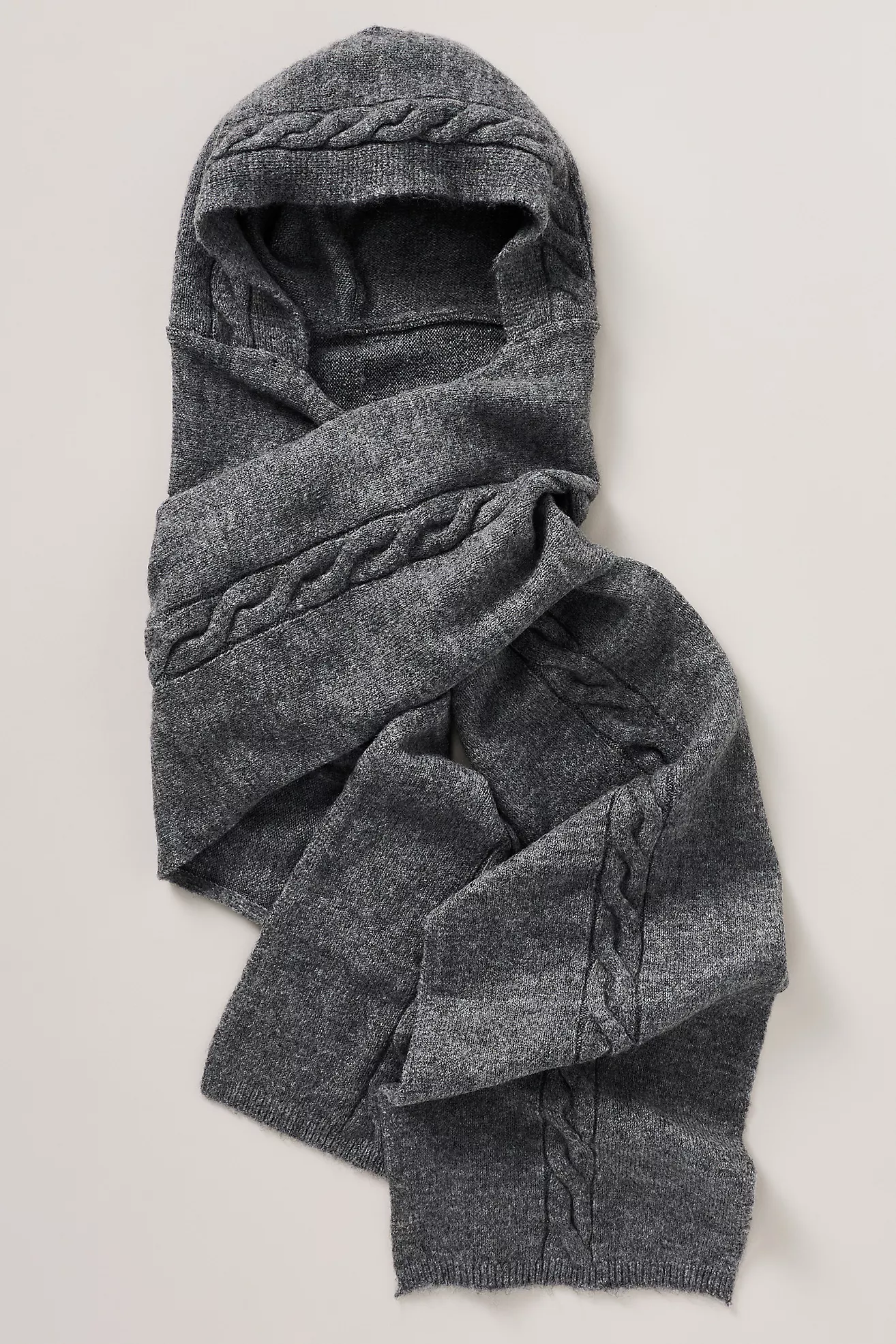 By Anthropologie Cable-Knit Hood Scarf