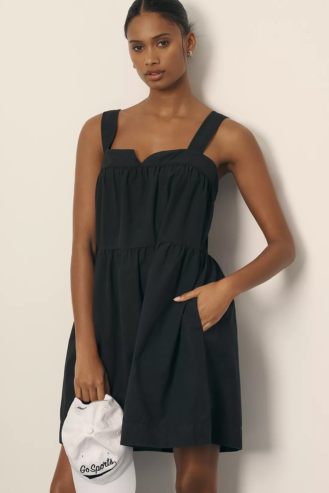 Nation Los Angeles Claribel Poplin Babydoll Mini Dress