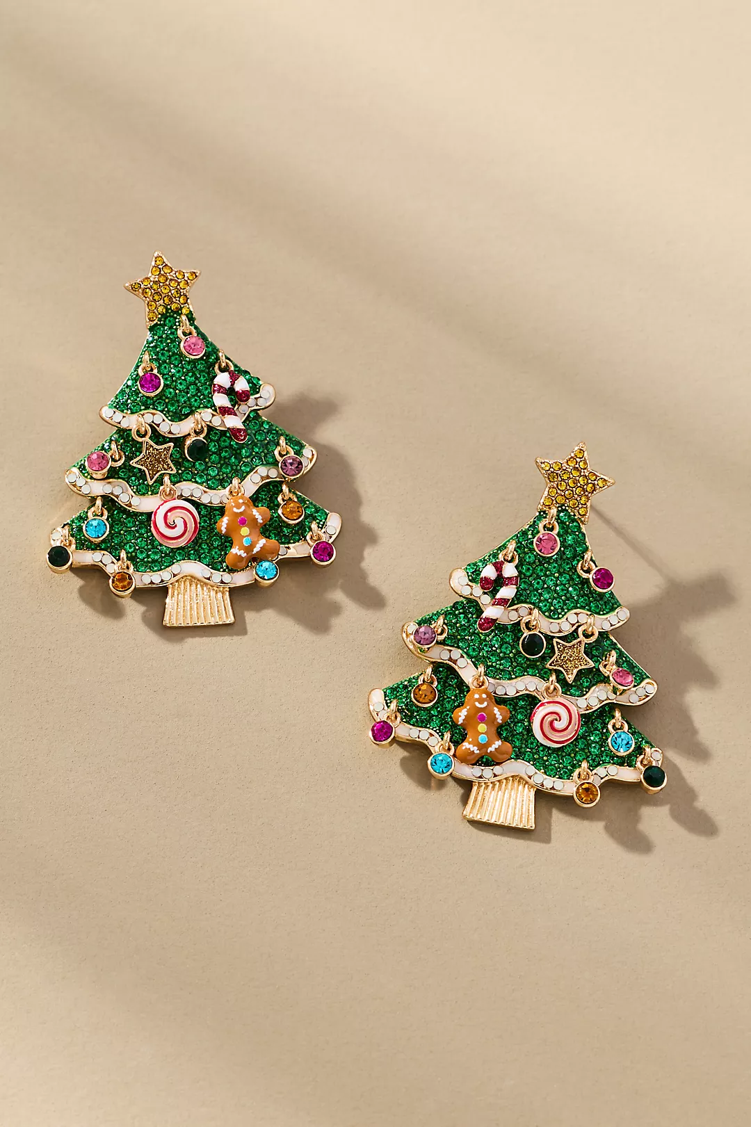 BaubleBar Oh Glitzmas Tree Statement Earrings