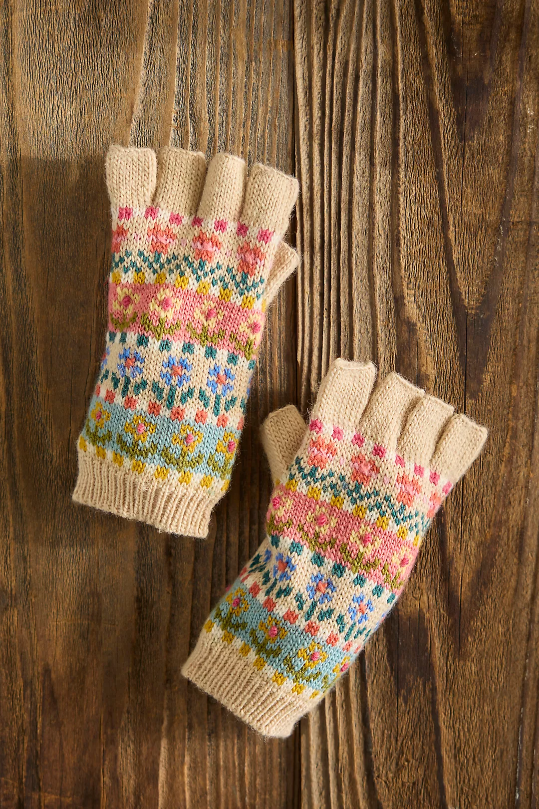 Tulip Wool Fingerless Gloves
