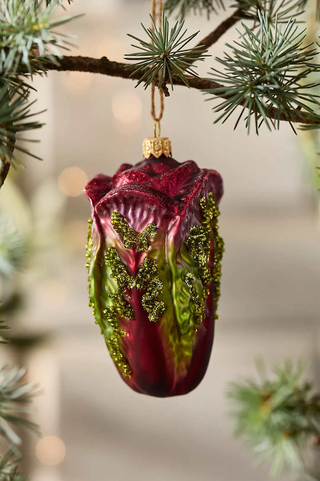 Cabbage Glass Ornament
