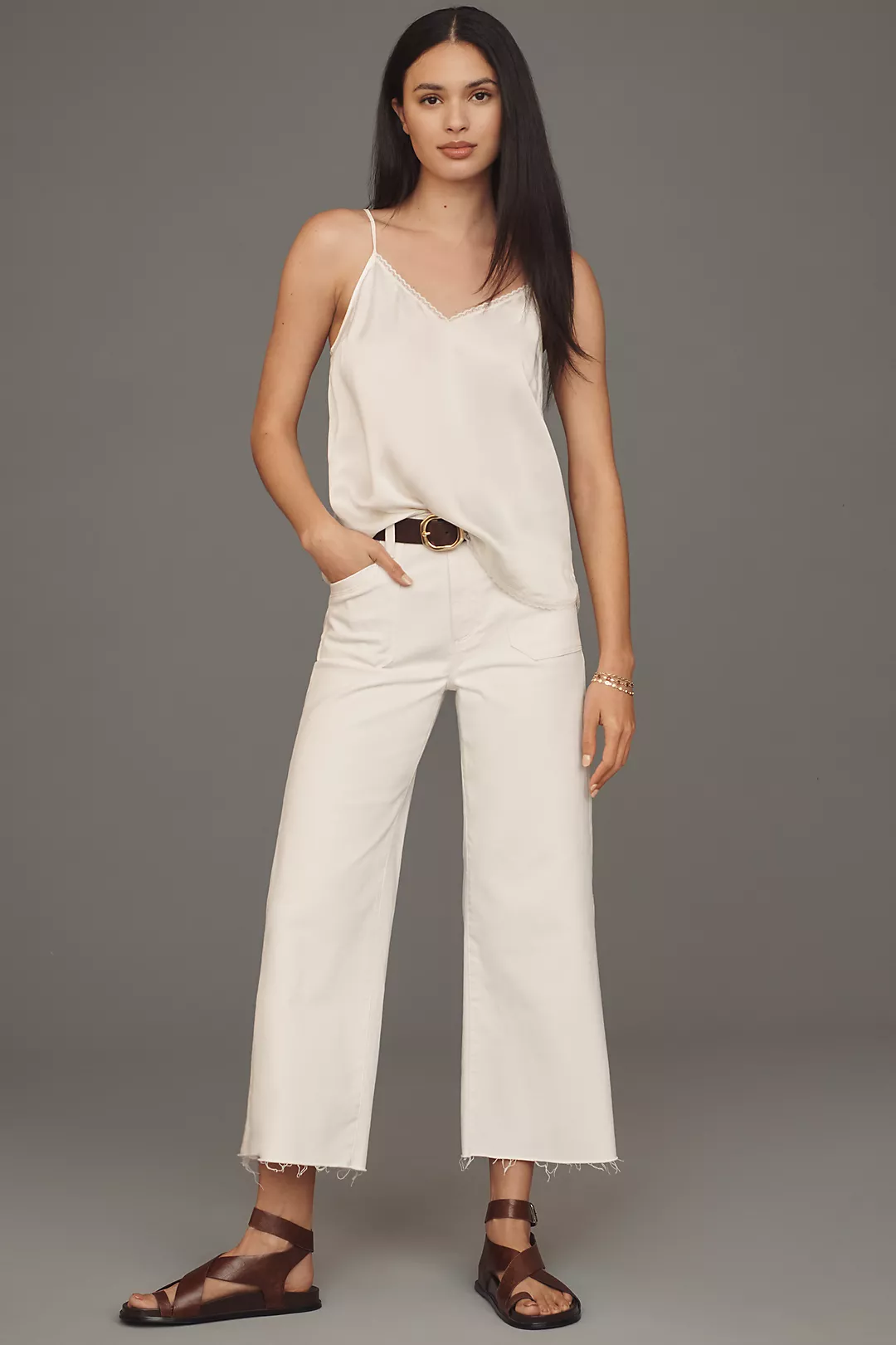 PAIGE Anessa Utility High-Rise Crop Wide-Leg Jeans