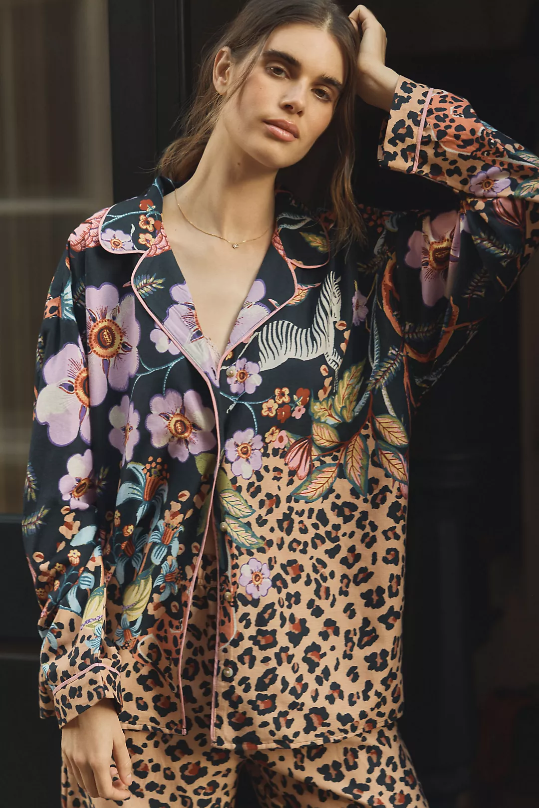 LyreBird Cloud Flannel Pajama Top