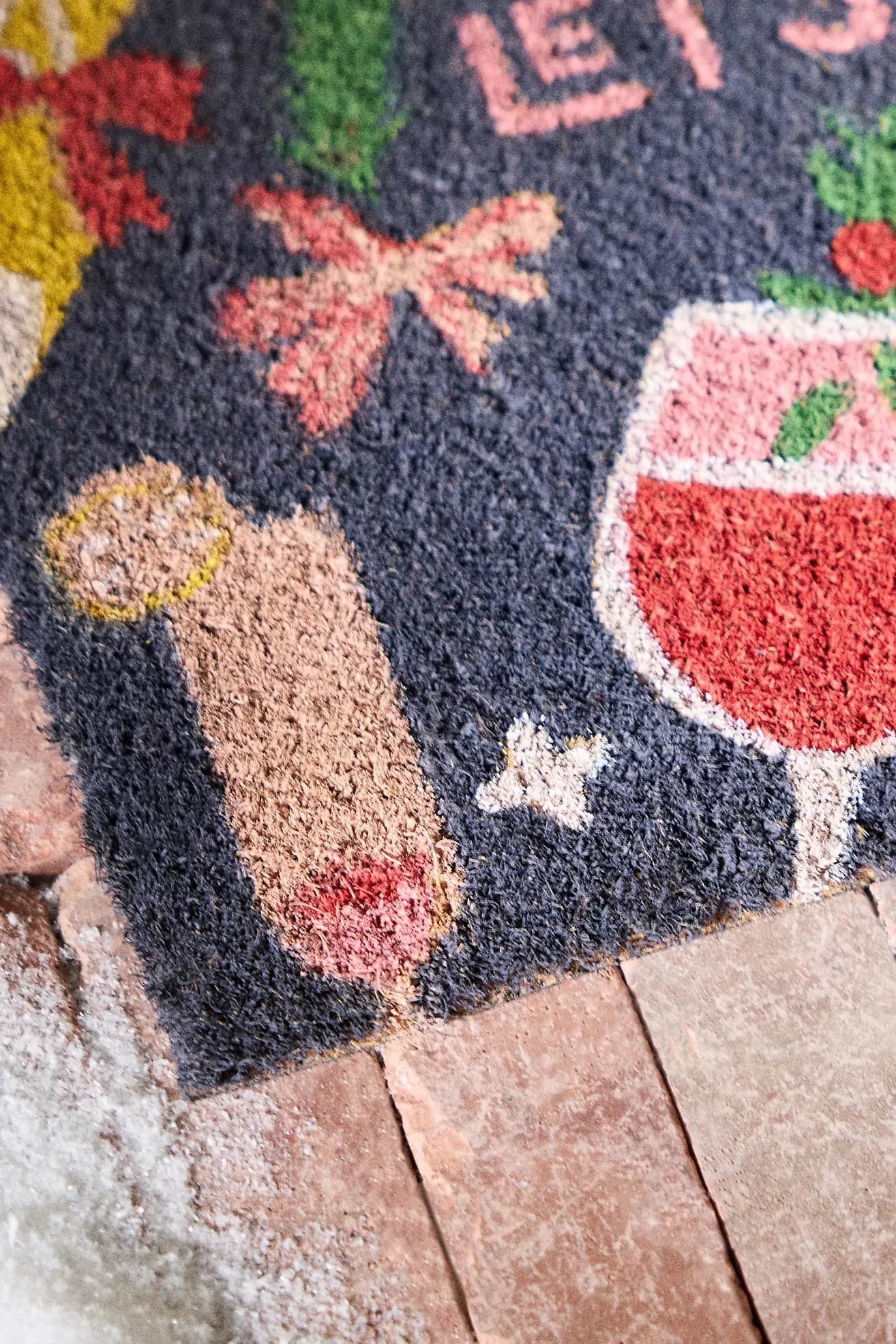 Let's Get Spritzed Coir Printed Doormat