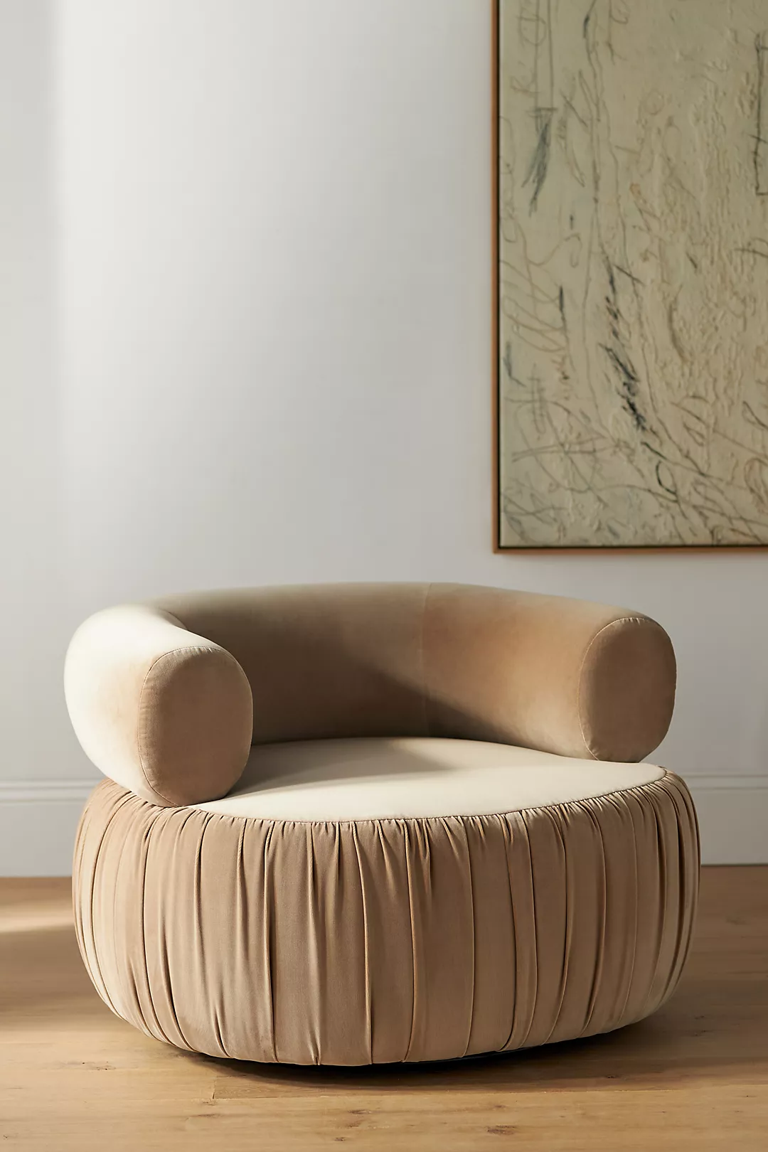 Martinique Velvet Swivel Chair