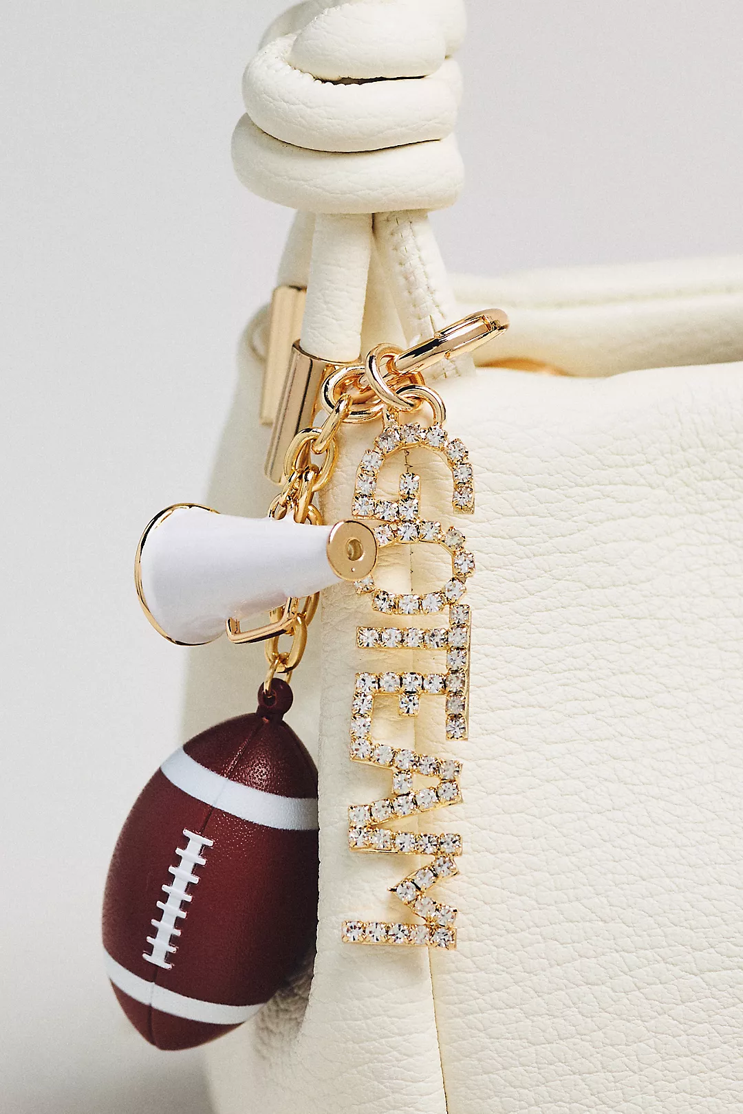 Go Team Football Bag Charm