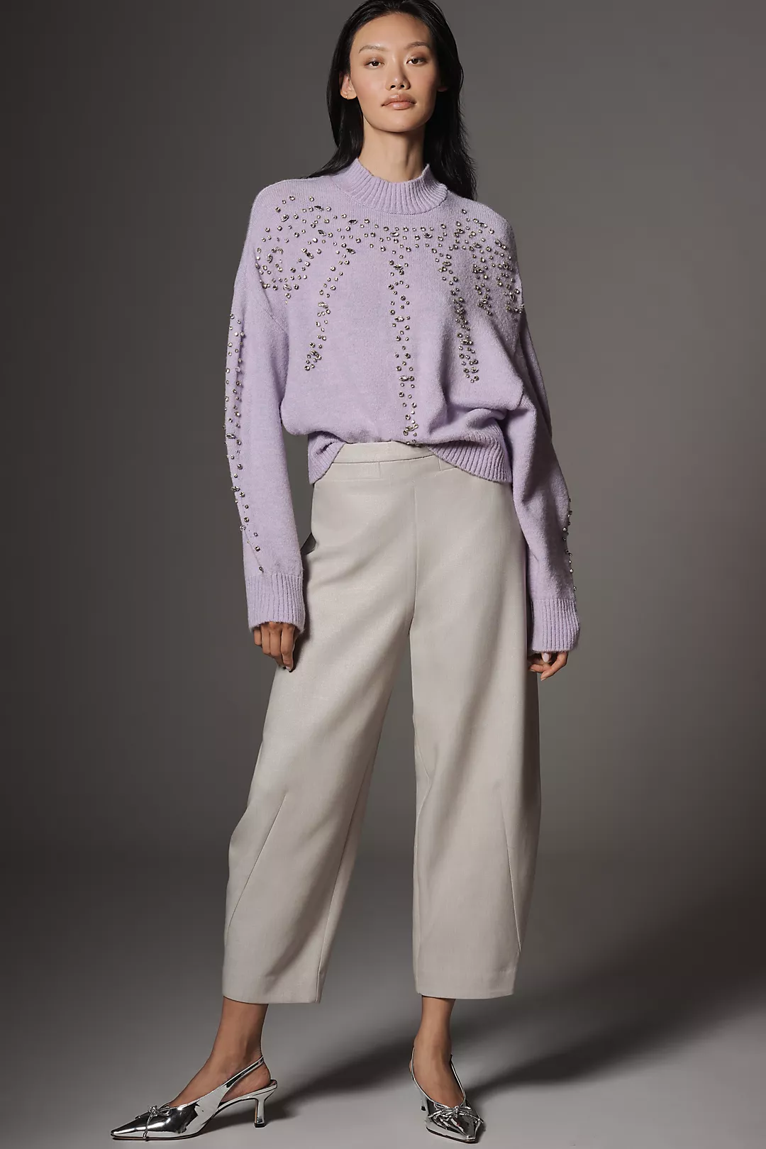 Maeve Sparkle Crop Barrel Pant