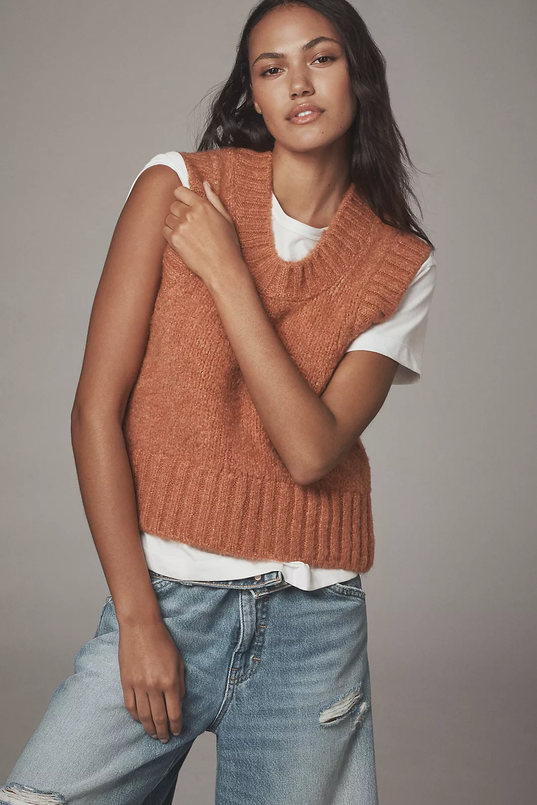 Pilcro Short-Sleeve Twofer Sweater