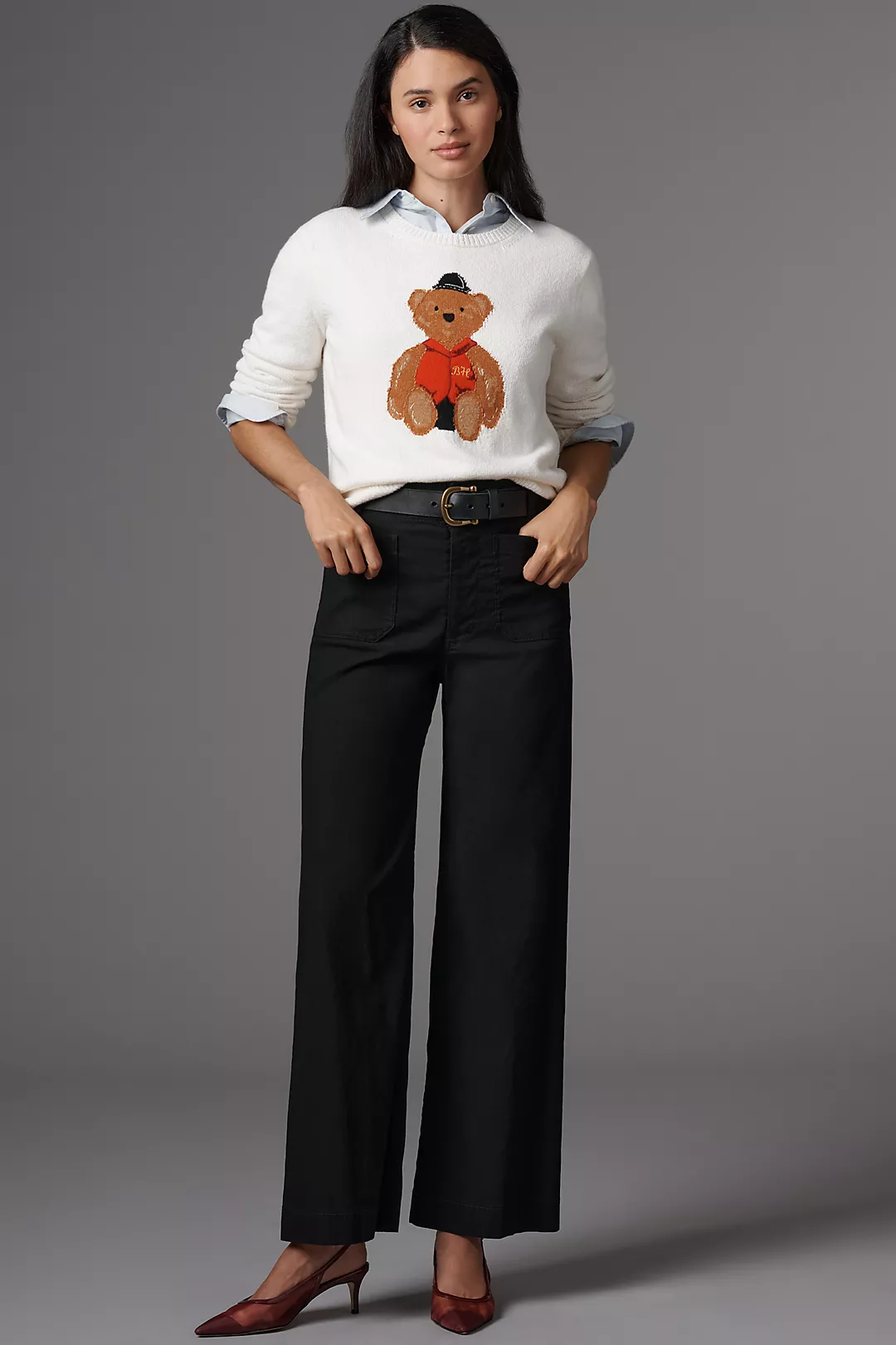 The Colette Full-Length Wide-Leg Pants by Maeve