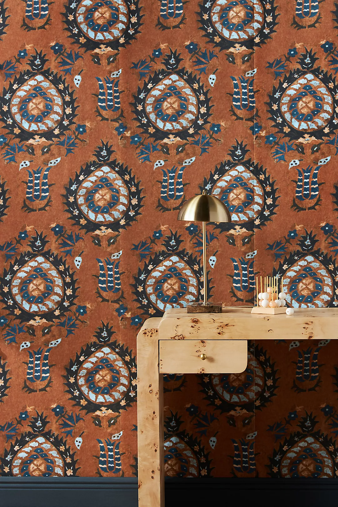 MINDTHEGAP Flourish Sienna Bohemian Floral Wallpaper