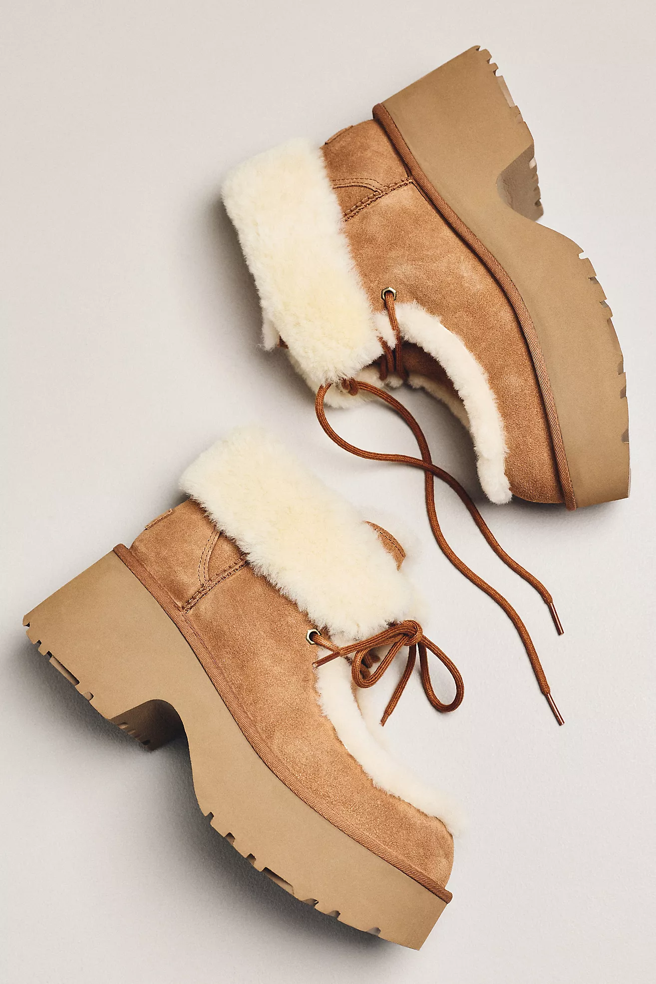 UGG Esmee Suede Lace-Up Platform Boots