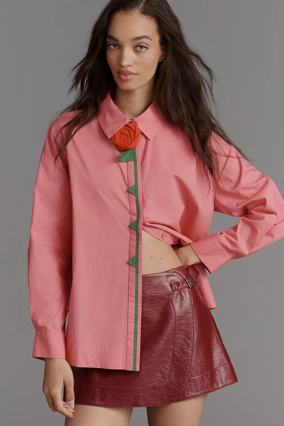 Farm Rio x Anthropologie Rosette Buttondown Shirt