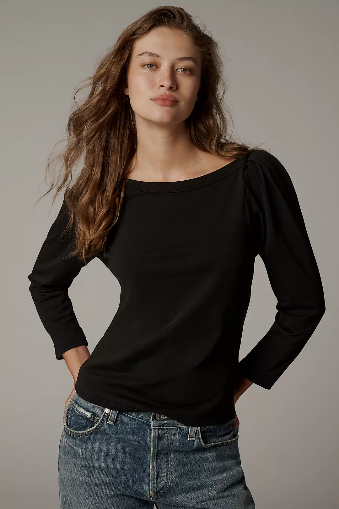 Nation Los Angeles Amelie Envelope-Neck Top