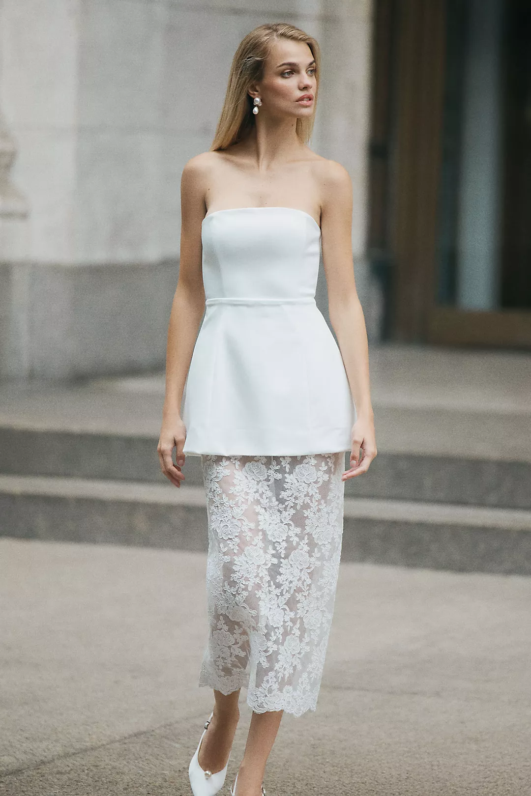 Delfi Collective Amaya Strapless Twofer Midi Dress